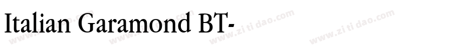 Italian Garamond BT字体转换